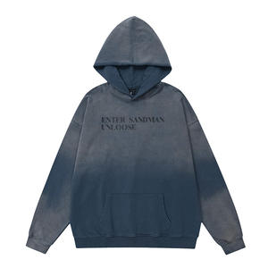 Sweat-shirts pour hommes en coton imprimé à l'écran pré-rétréci personnalisé, streetwear, lourd, délavé à l'acide, style pull à capuche, hiver, XL - Product Image 6