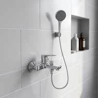 Robinet de baignoire cascade de luxe en laiton brossé doré mural de haute qualité pour douche