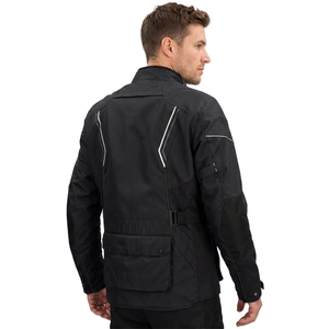 Veste de moto pour homme adulte KEVEN IMPEX en Cordura noir, personnalisée, imperméable, respirante, coupe-vent, manches longues - Product Image 2