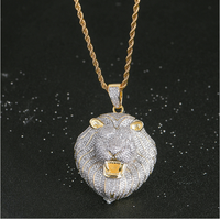 OUGEPHELI Vente en gros Collier de bijoux avec pendentifs breloques en laiton écologique, zircon cubique CZ, motif animal, style Hip Hop, tendance