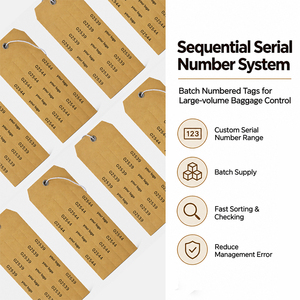 Nummerierte Gepäckanhänger für Hotels mit Abnehmbaren Gästegutscheinen für Gastgewerbe-Gruppen, Stückweise Verpackt - Product Image 5