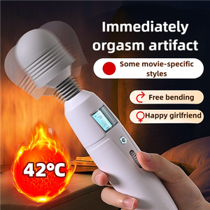 Hete Verkoop 9 Vibratie Siliconen Clitoris Stimulator Av Wand Vibrator Staf Massager Met Verwarming Elektrische Dame <span class=keywords><strong>Sex</strong></span> Vibrator Volwassen - Product Image 2
