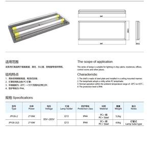 Tube lumineux fluorescent jaune pour plafond, protection UV pour les salles d'archives, en verre, à économie d'énergie, principe CFL - Product Image 3