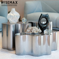 WISEMAX FURNITURE Haute qualité Design moderne Table basse élégante en acier inoxydable pour hôtel Table basse déco glamour pour la maison