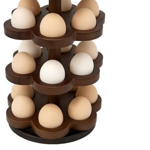 Organizador Giratorio de Madera Maciza para Huevos, 5 Niveles, para Mantener Frescos los Huevos, Organizador de Almacenamiento de Escritorio - Product Image 5