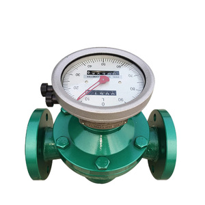 高温高粘度燃料シロップ流量計センサー楕円形ギアデザインメカニカルポインターデジタル表示鋳鉄液体 - Product Image 1