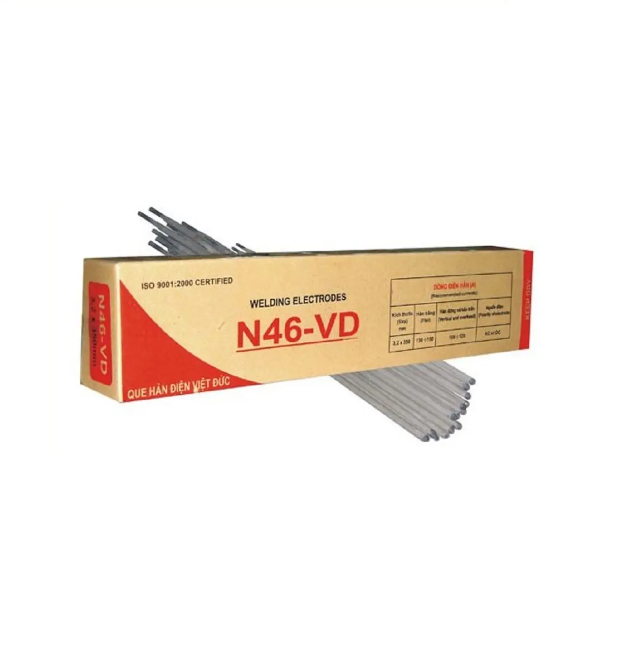 Schweiß elektroden für Handelsmarken-Wiederverkäufer N46-VD hergestellt in Vietnam - Viet Duc zertifizierter Hersteller