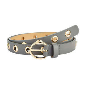 <span class=keywords><strong>Ceinture</strong></span> en <span class=keywords><strong>cuir</strong></span> PU pour femmes, style punk décontracté, avec œillets en alliage rouge, blanc, <span class=keywords><strong>camel</strong></span> et marron - Product Image 6