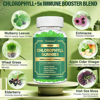Complément alimentaire en gommes à la chlorophylle de mûrier, végétalien, sans sucre, 15-en-1, marque privée OEM, pour la peau, l'immunité et la désodorisation buccale