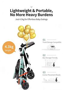 Novedad 2025 Cochecito de Bebé Plegable Ligero de Metal y Tela con Toldo UV y Cesta Grande - Product Image 5