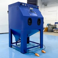 Machine de sablage humide avec raclette, cabine de sablage liquide sans poussière, nettoyeur haute pression, moteur, construction métallique 110V-240V
