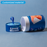 Tubes en carton écologiques personnalisés de luxe pour emballage de foulards, serviettes de toilette et articles de soin pour bébés, avec poignée