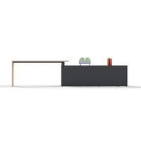Ensemble de mobilier pour espace de repos au bureau avec meuble-évier, table de conversation et rangement pour tableau d'écriture pour le lieu de travail
