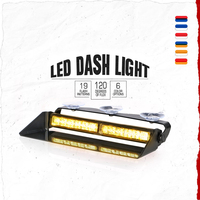 Luz LED para Tablero de Instrumentos, 12 LED, Azul y Rojo, Luz Estroboscópica LED, Luz para Tablero de Instrumentos con Ventosa