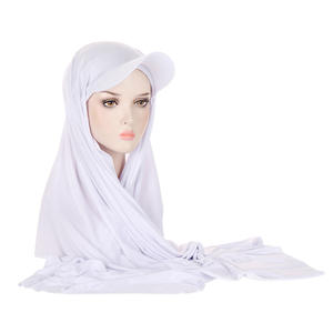 New Fashion Brim Solid Color Women's Scarf Hat <strong>Muslim</strong> Hijab Cap Headwear <strong>Accessories</strong> - Product Image 3