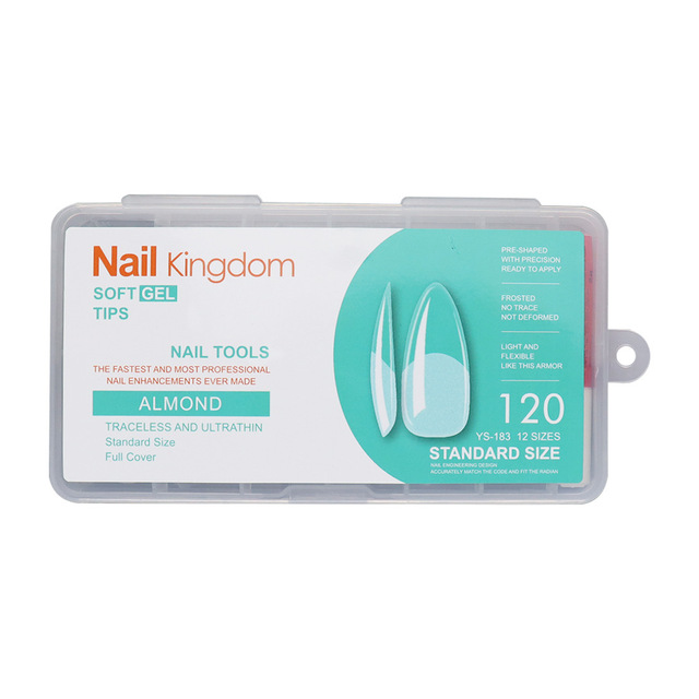 New Style Custom Label Full Cover Clear Nail Tips 120/240/500 Soft Gel Tips Stick on Nails