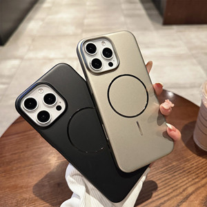 Siêu mỏng mỏng trường hợp điện thoại cho Iphone 11 12 13 14 15 16 Pro Max 16e không dây sạc từ mạ kim loại phong cách PC Bìa - Product Image 2