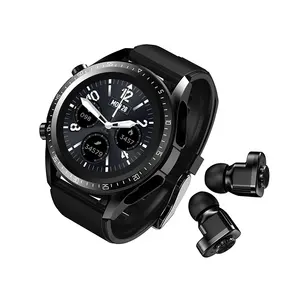 2022 Sports Universal IP67 Completa Toque Smartwatch Bt 5.0 Tws 2 Em 1 Fone De Ouvido Relógio Inteligente Sem Fio do Fone de ouvido Fone de Ouvido