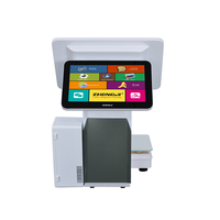 Terminal de point de vente tactile ZHONGJI AI pour supermarché avec balance intégrée, logiciel de vente au détail Windows, impression thermique, reconnaissance, garantie 1 an