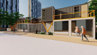 Maison en conteneur modulaire de style bureau sur mesure-Bureau en conteneur professionnel avec zones privées insonorisées