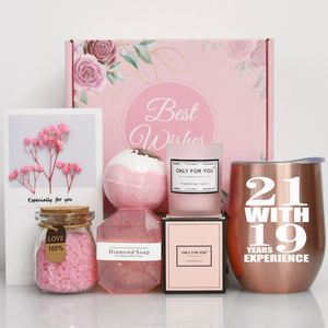 Spa Bath <b>Gift</b> <b>Set</b> for Mother's Day Get Well Soon <b>Gift</b> <b>Set</b> Lavender Handmade Birthday <b>Gifts</b> for <b>Women</b> Moms Sisters Daughters - Product Image 1