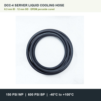 Manguera de Refrigerante YUTE DCC-4 DCC150 EPDM de 1/4 Pulgadas de Diámetro Interior, 150 PSI, UL94 V-0, para Refrigeración Líquida de Servidores y Moldes