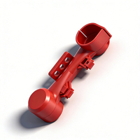 Dispositif de verrouillage de valve papillon en ABS rouge, type déverrouillage par clé, pour la sécurité des valves et la conformité LOTO