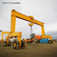 Grue à portique mobile électrique à pneus en caoutchouc durable de 10, 20 et 30 tonnes