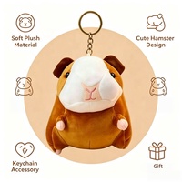 Porte-clés en peluche cochon d'Inde mignon, doux et moelleux, animaux en peluche, fabricant de jouets en peluche personnalisés en gros, cadeaux pour enfants