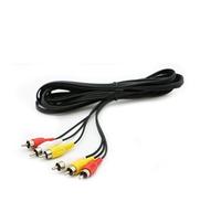 3 RCA Câble Audio Vidéo Composite Mâle à Mâle Câble DVD (6 Pieds) pour Télévision