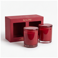 Pot à bougie en verre de luxe de 12 oz à parois droites, fourni par l'usine, avec boîte pour la fabrication de bougies en gros, emballage de coffret cadeau, décoration intérieure