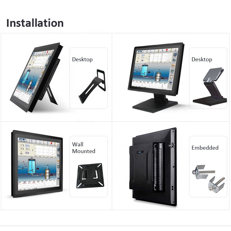 10.4 pulgadas impermeable pantalla táctil pc marco abierto soporte integrado monitor de computadora lcd industrial