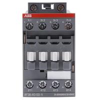 Contacteur de commande moteur 1SBL297201R1100 AF38-40-00-11, 18,5 kW, bobine 24V AC/DC, contact 55 A, 690V AC, 4 pôles, NO, série AF38
