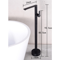 Robinet de baignoire moderne pour eau chaude et froide, en laiton chromé, monocommande, mitigeur de bain sur pied