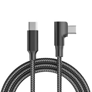 Cable USB C a USB tipo C de carga rápida de 10 pies con codo trenzado de aleación de aluminio de 90 grados 5A para iPhone 17 <span class=keywords><strong>Samsung</strong></span> Huawei - Product Image 1