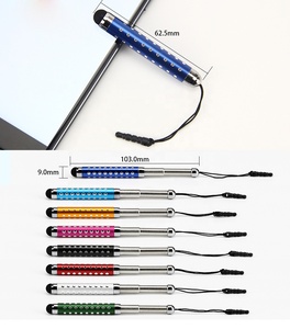 Lápiz Táctil Retráctil de Metal con Tres Eslabones, Lápiz Capacitivo con Punta de Diamante, Extensible <span class=keywords><strong>para</strong></span> Teléfono Inteligente y Tableta - Product Image 6