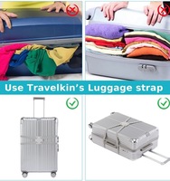 Sortie d'usine Emballage de bagages Sangles fixes Valise réglable Renforcement Ceinture Trolley Case Sangle de bagage