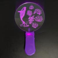 Bâton lumineux en acrylique pour décoration de mariage, logo personnalisé, forme RGBW LED 15 couleurs, design moulé 3D, portable, piles AAA