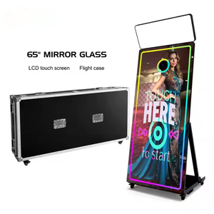 Photomaton miroir 65 pouces avec écran tactile 32 pouces, kiosque LED portable pour mariage, fête, centre commercial, exposition, selfie, promotion - Product Image 5