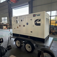 Générateur mobile sur remorque avec moteur Cummins de 10 kVA, 20 kVA, 25 kVA, 50 kVA, 60 kVA, 75 kVA, 100 kVA, 125 kVA, 150 kVA, 200 kVA