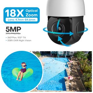 Cámara PTZ IP PoE con Zoom Óptico de 18x, 5MP, 4.7-84.6mm, Compatible con Hik, con Seguimiento Automático y Audio Bidireccional, en Existencia en EE. UU. - Product Image 2