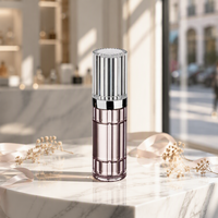 Flacon de lotion cosmétique de luxe violet à facettes avec pompe argentée, emballage personnalisé pour les marques de beauté