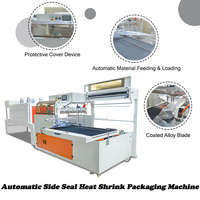 Machine d'emballage rétractable automatique en L, type à scellage latéral, pour planches de bois longues, boîtes en carton, cosmétiques, coffrets cadeaux, POF, PE
