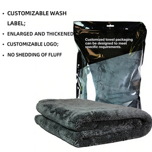 Toalla de Microfibra para Lavado de Autos, 20x30cm, 30x30cm, 30x40cm, 40x40cm, 40x60cm, 60x90cm, Altamente Absorbente, Uso en Exteriores, Empaque Personalizable - Product Image 3