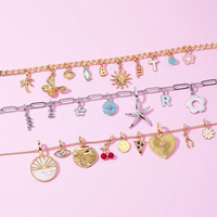 LUCKYJIU Bijoutiers Personnalisés Breloques et Pendentifs DIY en Acier Inoxydable Plaqué Or 18K Sans Ternissement Imperméables Vente en Gros