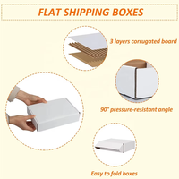 Boîtes d'expédition en carton ondulé pour cosmétiques, vêtements, emballages en carton, boîte à courrier blanche, logo personnalisé, boîte pliante pour chaussures, pour vêtements