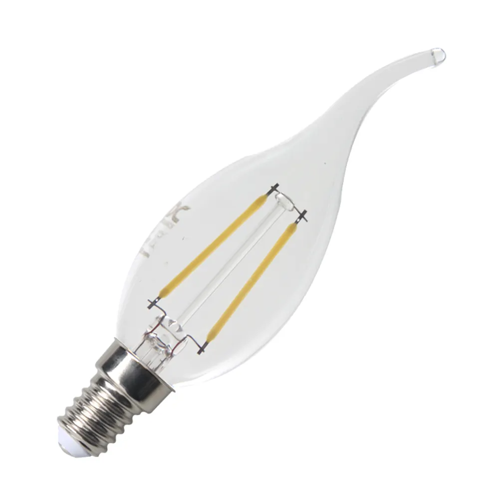 C35 lâmpada led traseira transparente, pequena noite, filamento, e14, e27, b22, 2w, 4w