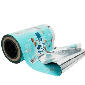 Customized printed roll film for nuts dried fruits snacks and food automatic packaging machines