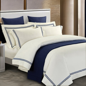 Factory 4 Piece 100% Cotton Bedding Set Queen King Size Printed <strong>Comforter</strong> &amp; Duvet Cover with Embroidery for <strong>Hotel</strong>&amp;Home Use - Product Image 1