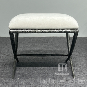 Nuevo Diseño de Muebles para Sala de Estar, Sillón con Estructura de Hierro y Cobre Vintage, Tela Suave al Tacto, Reposapiés Bajo, Hierro y Cobre Vintage - Product Image 1